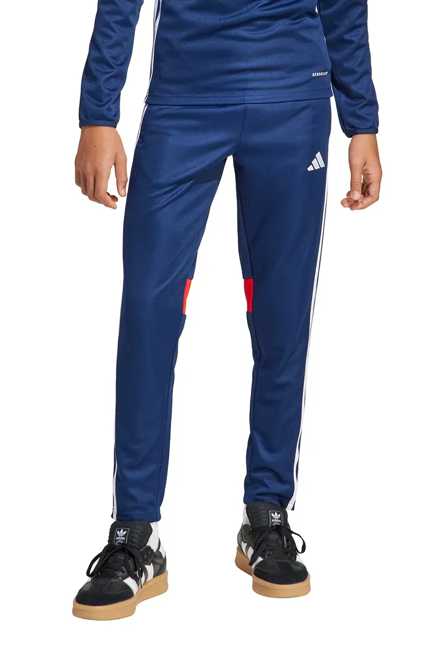 adidas Performance pantaloni de trening pentru copii culoarea albastru marin, cu imprimeu, JD0576