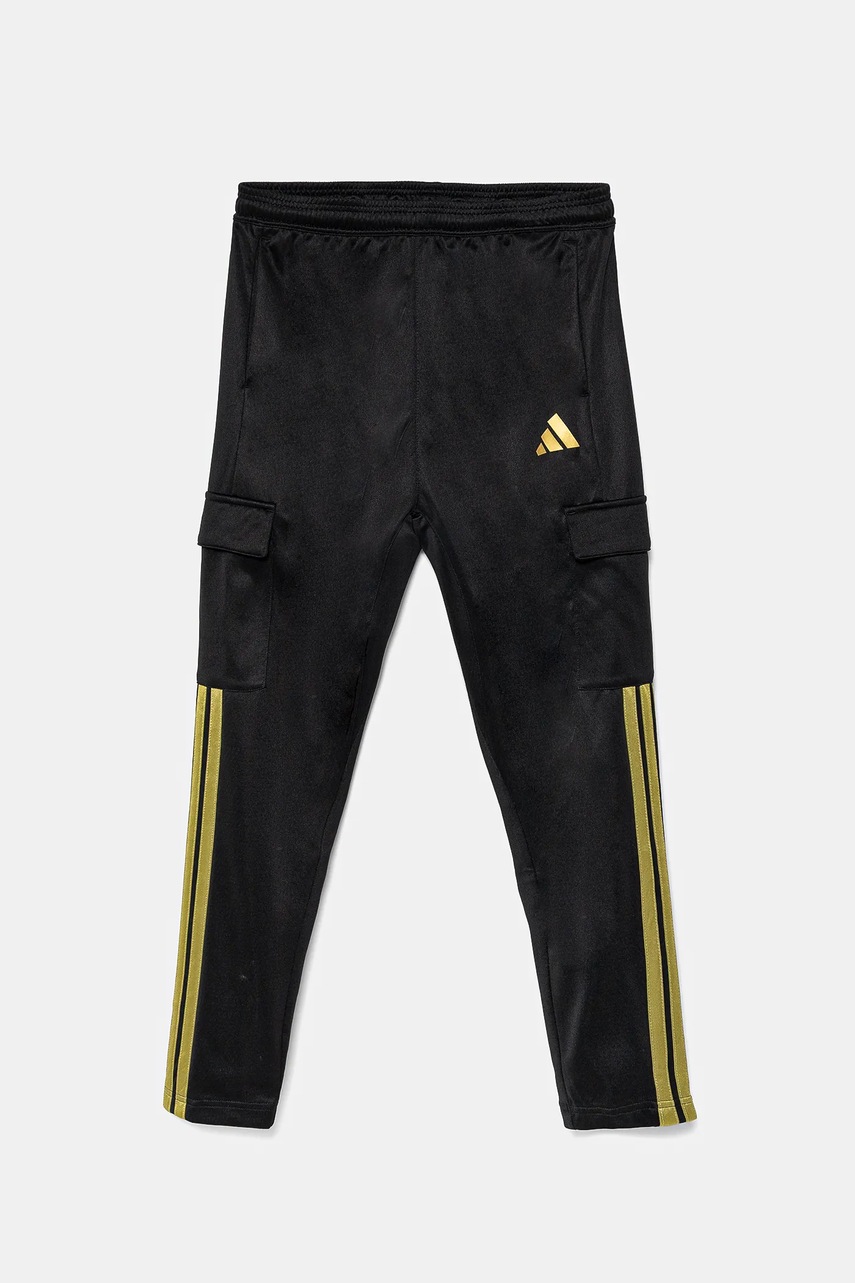 Детские спортивные штаны adidas цвет чёрный с аппликацией JI6187 Детские спортивные штаны adidas цвет чёрный с аппликацией JI6187