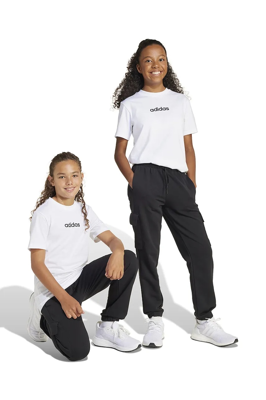 adidas pantaloni de trening pentru copii culoarea negru, neted, JC9762