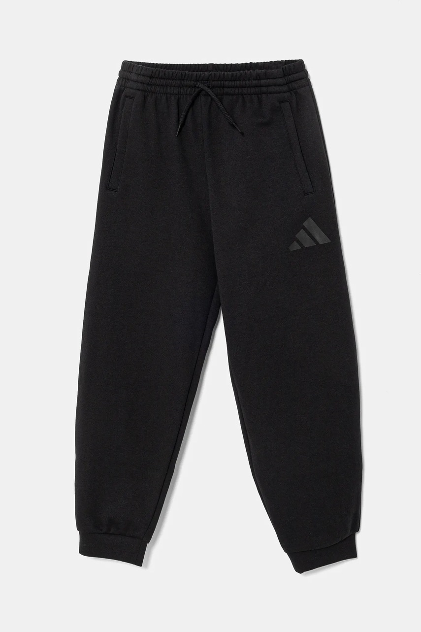 Дитячі спортивні штани adidas колір чорний з принтом JC7566
