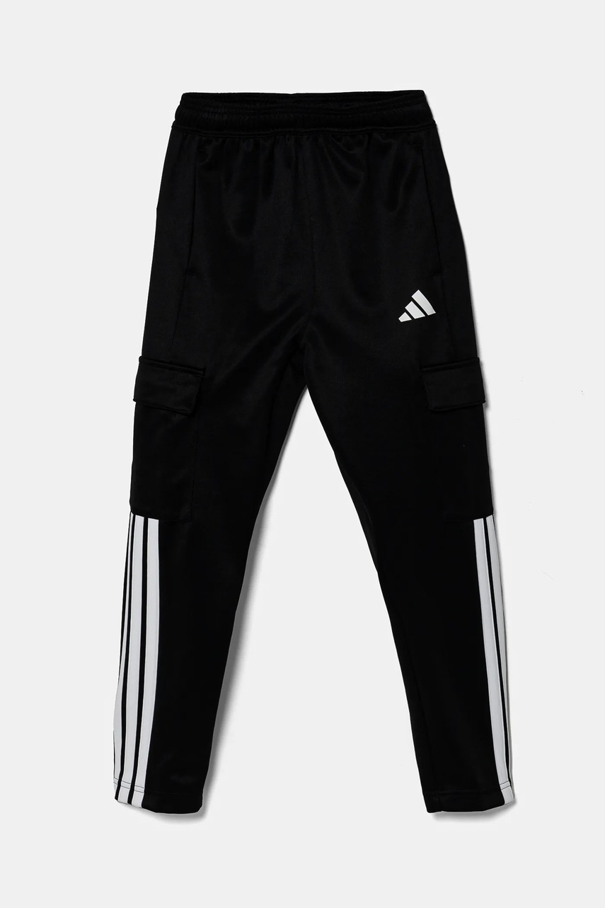 Дитячі спортивні штани adidas колір чорний з аплікацією JI6175