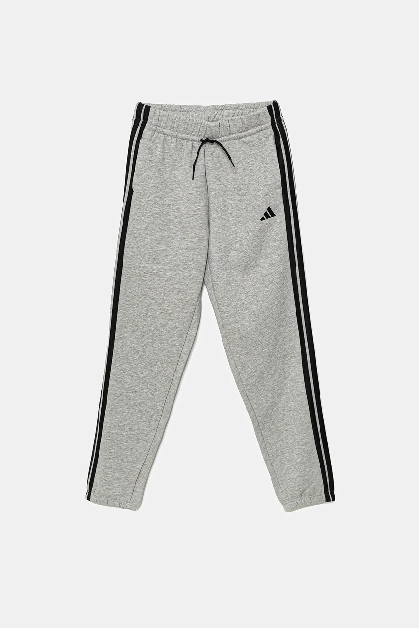 Детские спортивные штаны adidas цвет серый с аппликацией JE0304