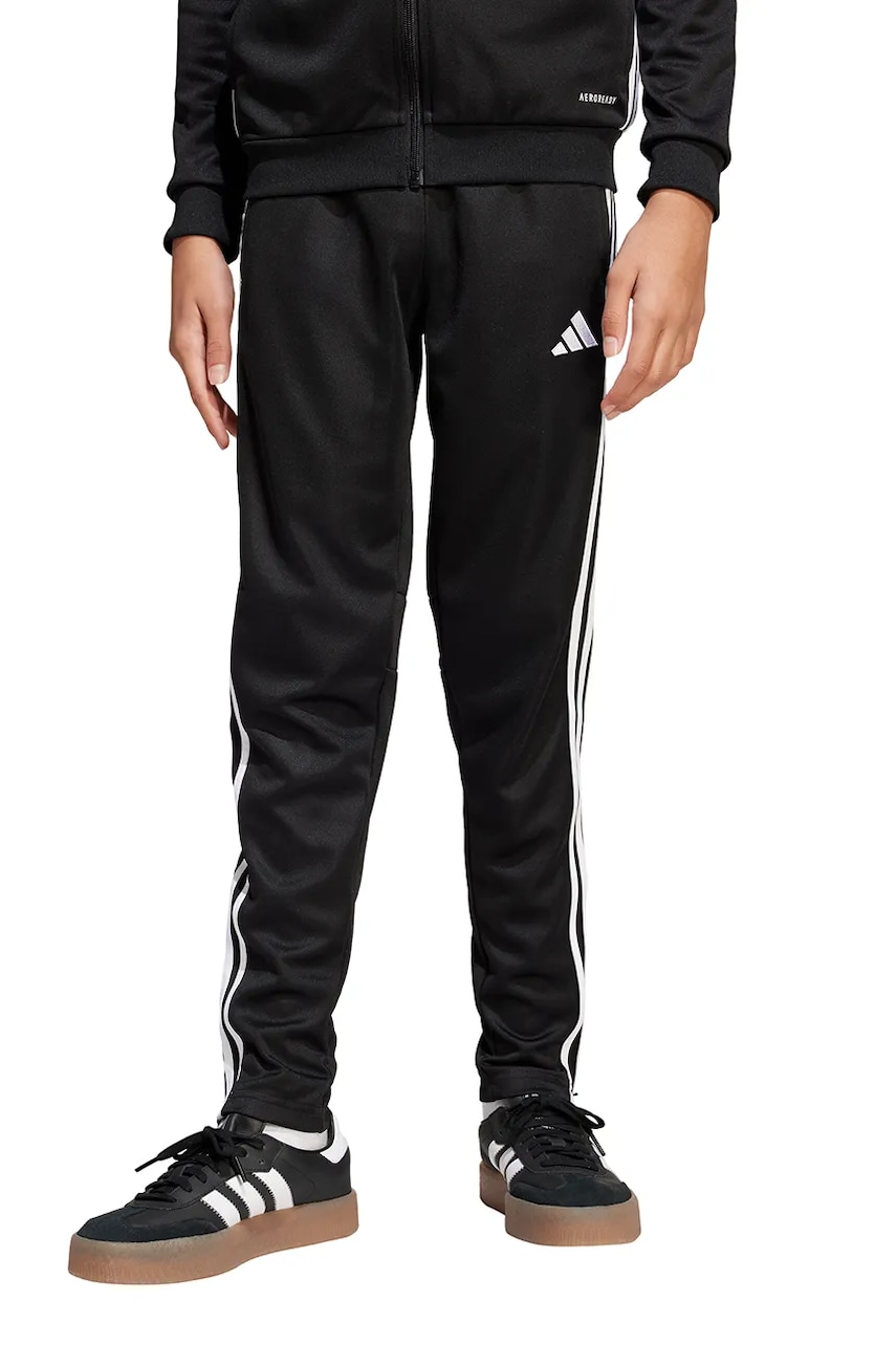 adidas Performance pantaloni de trening pentru copii culoarea negru, cu imprimeu, JP2534