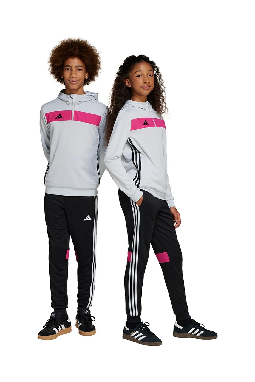 adidas Performance pantaloni de trening pentru copii culoarea negru, cu imprimeu, JD3064