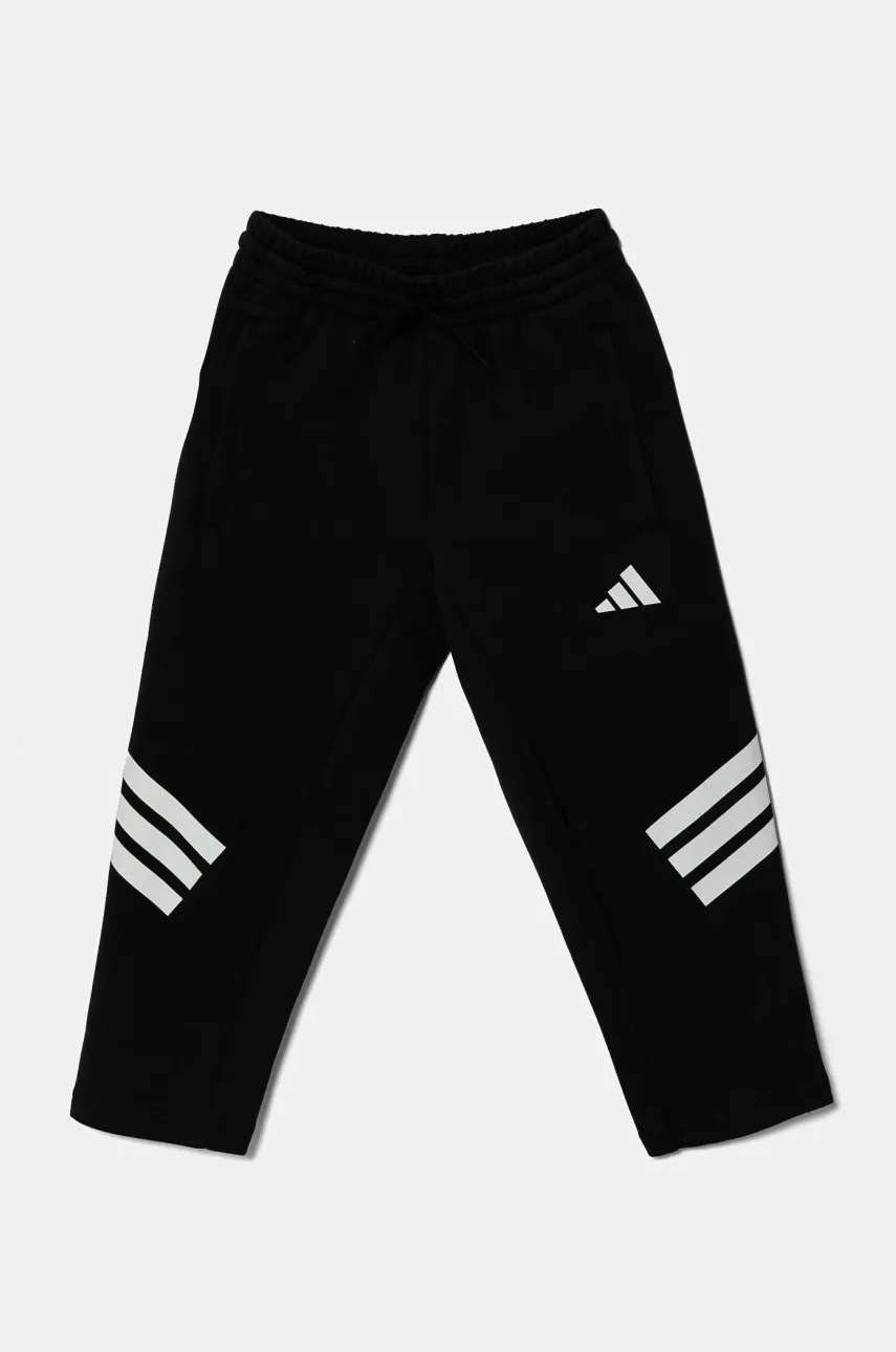 adidas pantaloni de trening pentru copii culoarea negru, cu imprimeu, JJ4808