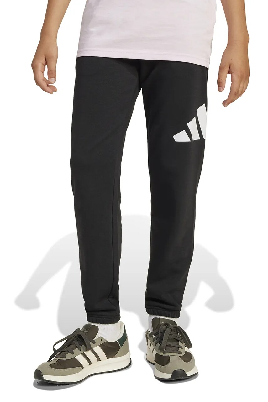 adidas pantaloni de trening pentru copii culoarea negru, cu imprimeu, JD2090