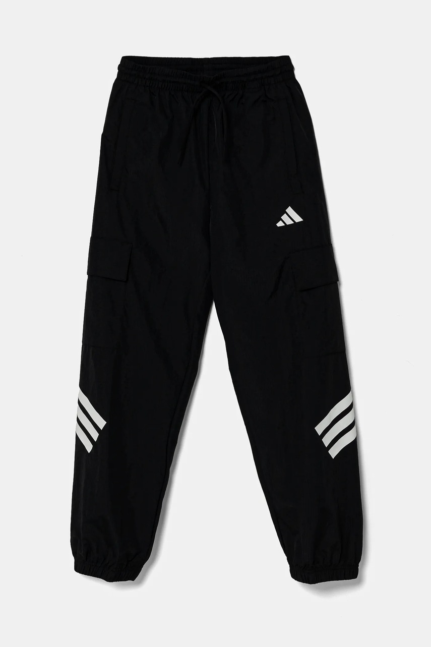 Детские спортивные штаны adidas цвет чёрный с принтом JJ4780
