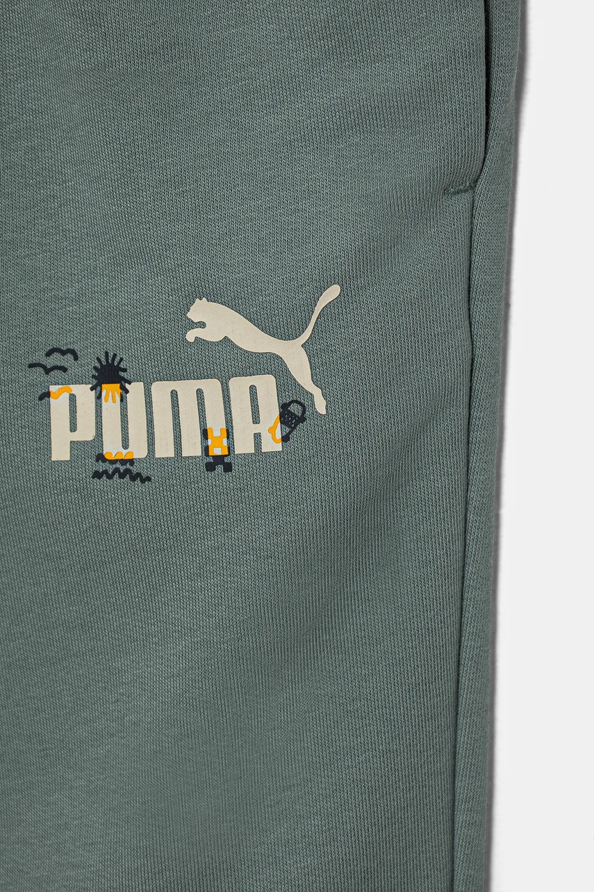 Puma melegítőnadrág SANDY ADVENTURES Sweatpants TR zöld, nyomott mintás, 685159 termék 2. képe