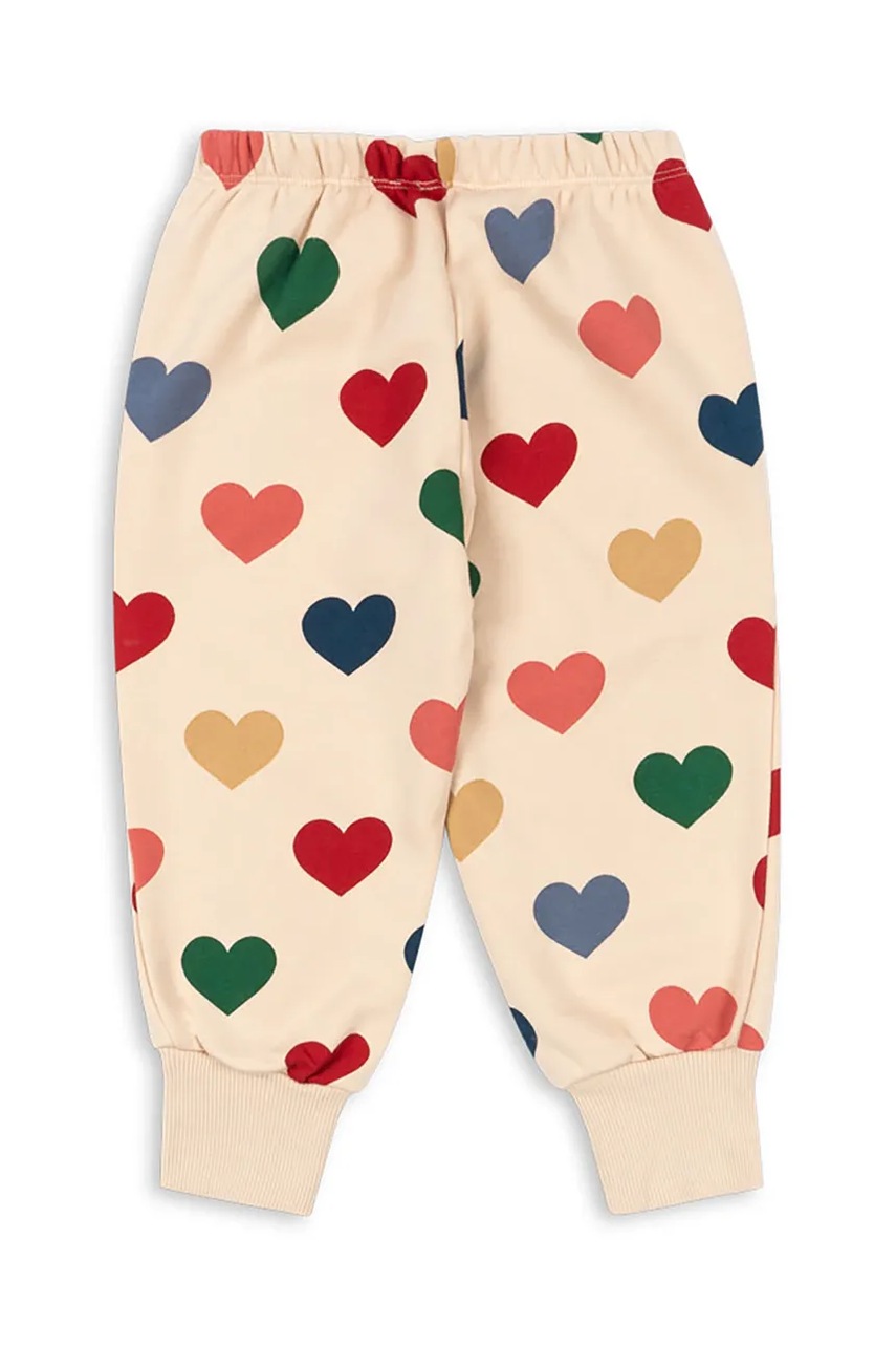 Детские спортивные штаны Konges Sløjd LOU SWEAT PANTS OCS цвет бежевый с узором KS102593
