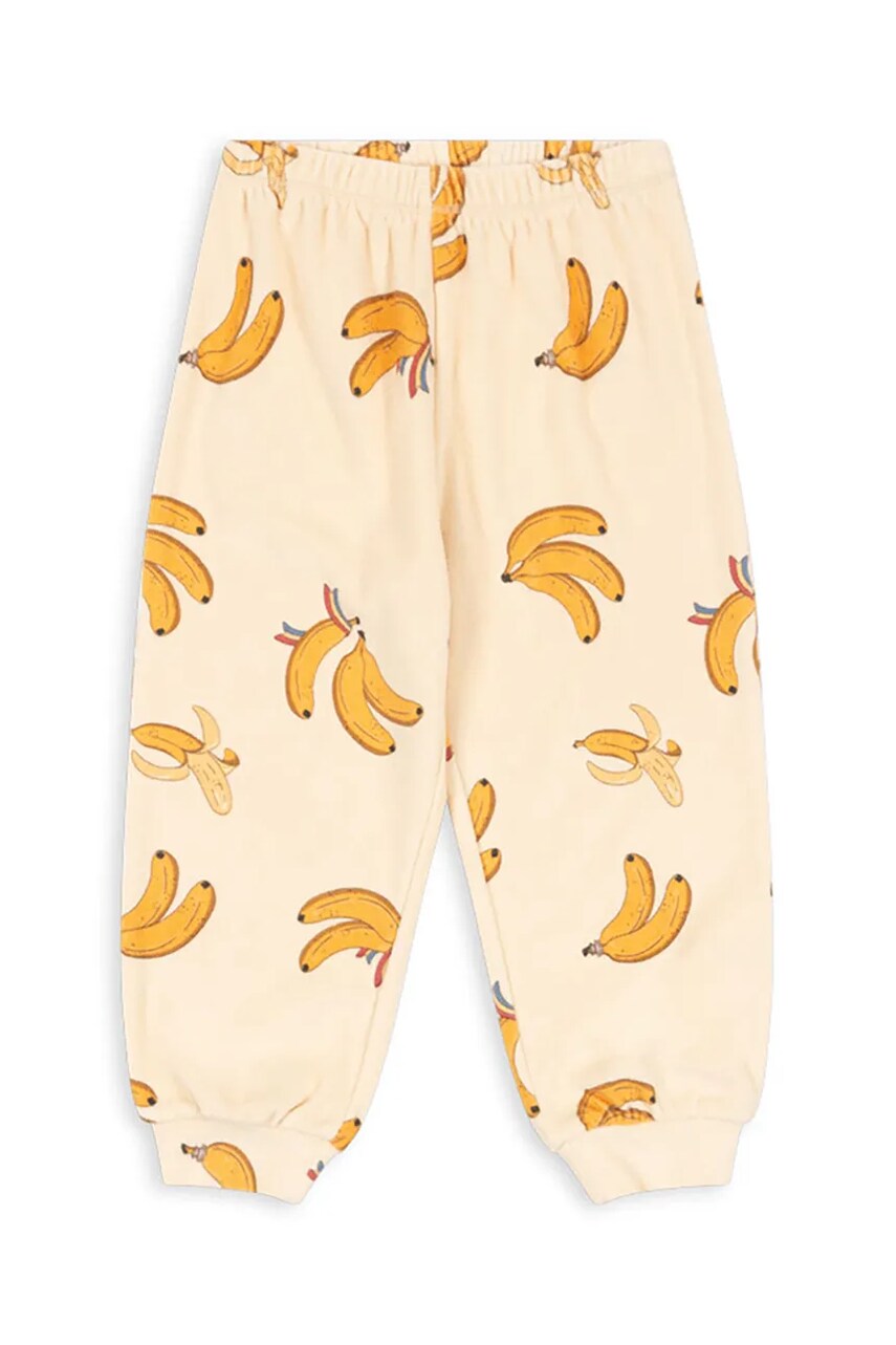 Konges Sløjd pantaloni de trening pentru copii ITTY SWEAT PANTS GOTS culoarea bej, modelator, KS102599