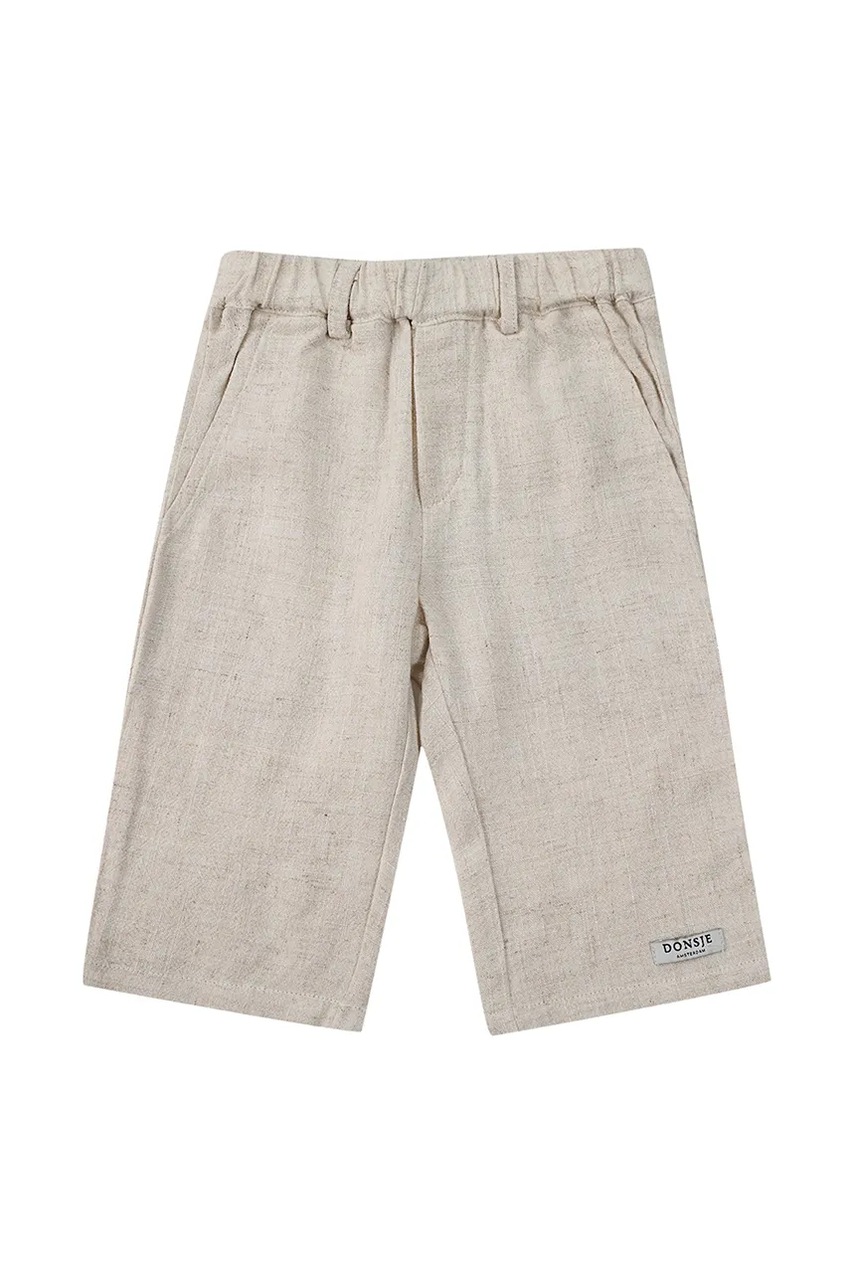 Детские бюки с примесью льна Donsje Dado Trousers цвет бежевый однотонные 4079500 Детские бюки с примесью льна Donsje Dado Trousers цвет бежевый однотонные 4079500