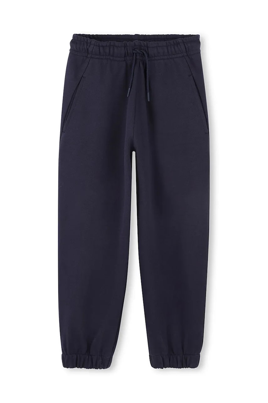 Kenzo Kids pantaloni de trening din bumbac culoarea albastru marin, neted, K61008 Kenzo Kids pantaloni de trening din bumbac culoarea albastru marin, neted, K61008