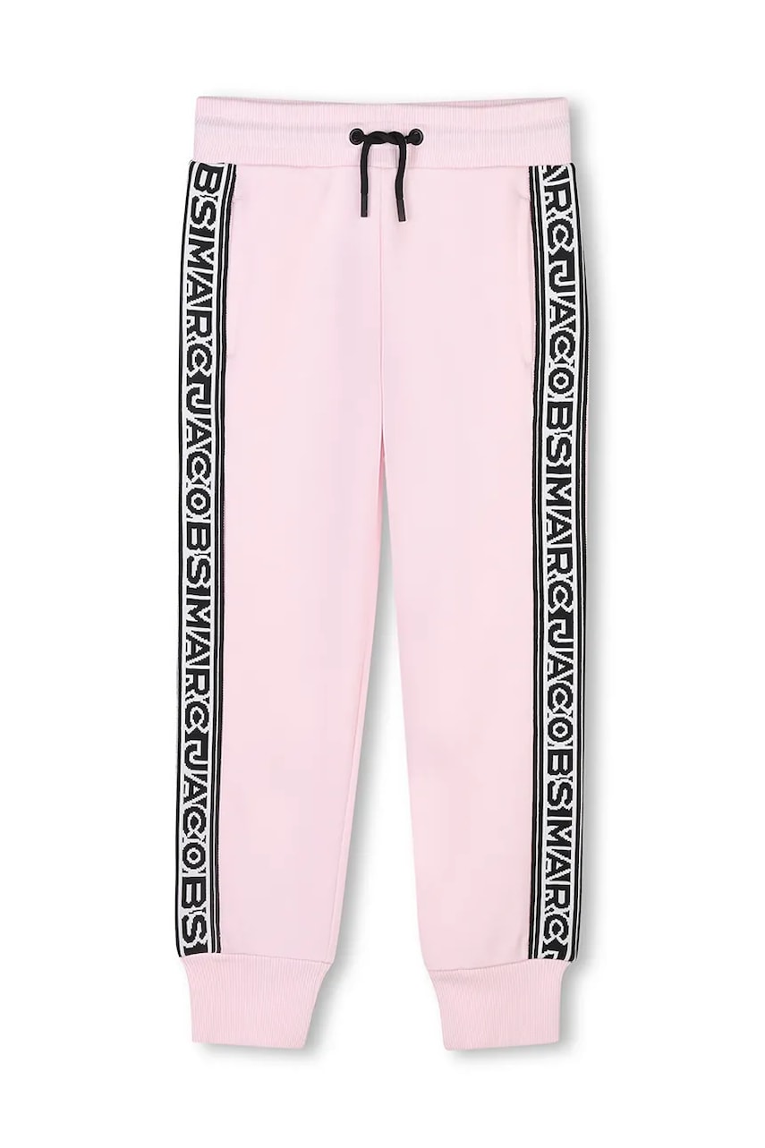 Marc Jacobs pantaloni de trening pentru copii culoarea roz, cu imprimeu, W60469 Marc Jacobs pantaloni de trening pentru copii culoarea roz, cu imprimeu, W60469