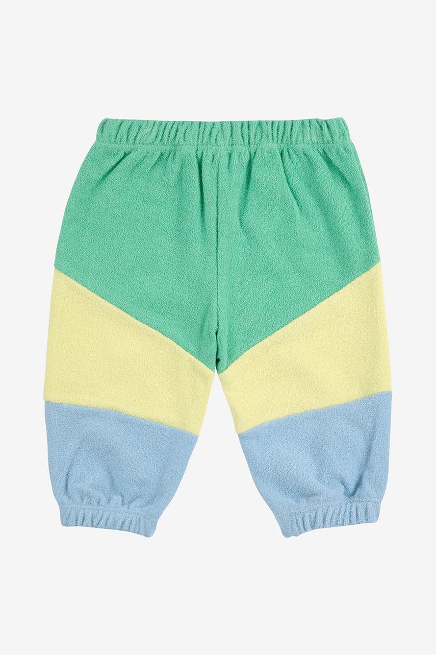 Детские спортивные штаны Bobo Choses цвет зелёный однотонные 125AB057