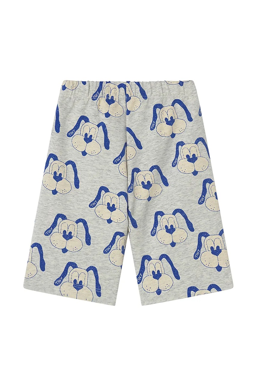 Штани для немовлят Tinycottons DOGS BABY PANT колір сірий з принтом SS25-468