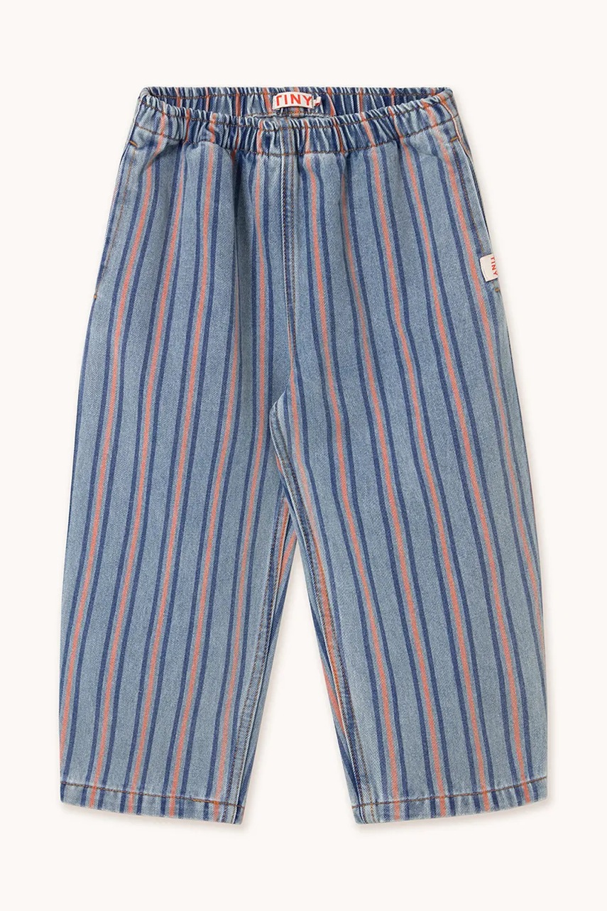 Дитячі бавовняні штани Tinycottons STRIPES MULTICOLOR PANT візерунок SS25-238