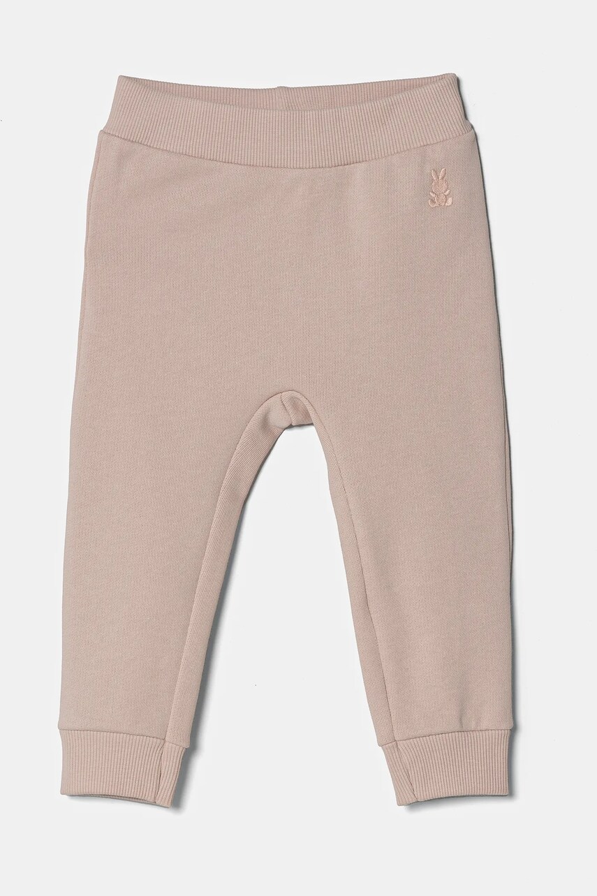 United Colors of Benetton pantaloni de trening pentru copii culoarea bej, uni, 3J70AF01R