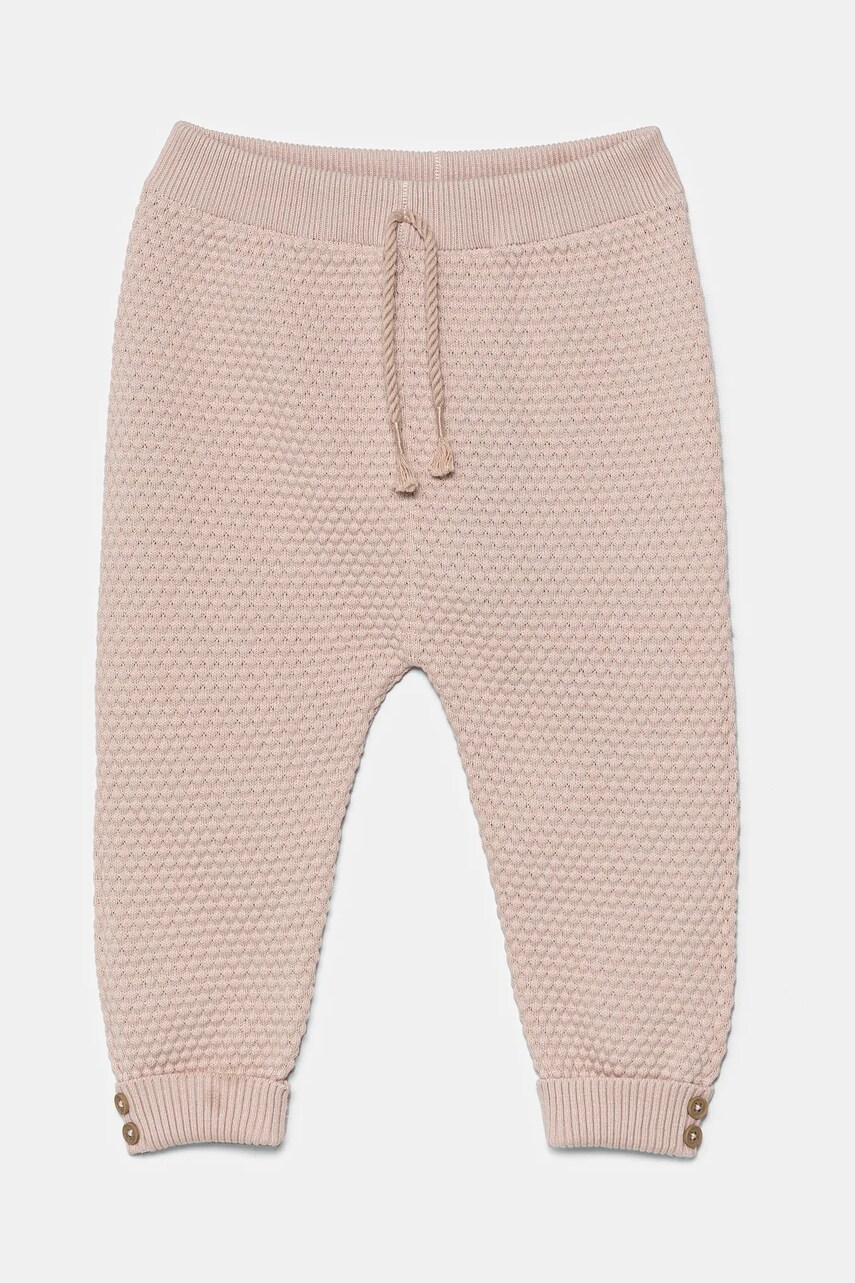 United Colors of Benetton pantaloni de trening pentru bebeluși culoarea roz, neted, 1294AF006