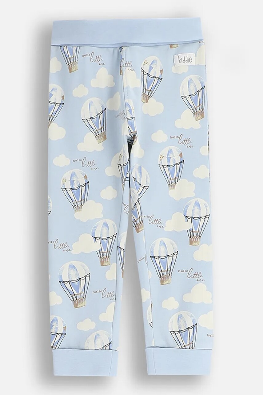 Levně Kojenecké bavlněné tepláky Coccodrillo modrá barva, UNDERWEAR SPECIAL BOY