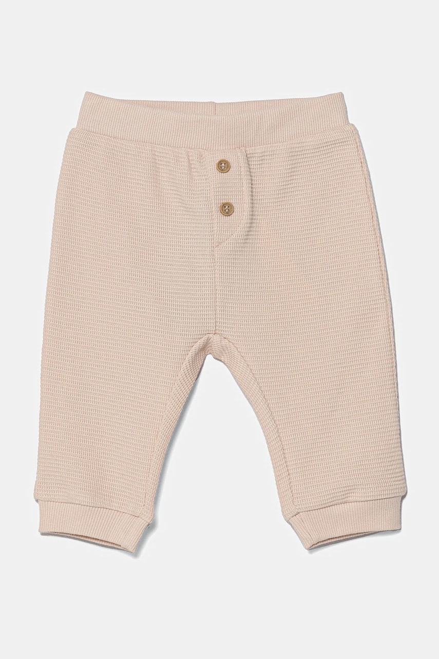 United Colors of Benetton pantaloni din bumbac pentru bebeluși culoarea roz, uni, 3X3MAF027 United Colors of Benetton pantaloni din bumbac pentru bebeluși culoarea roz, uni, 3X3MAF027