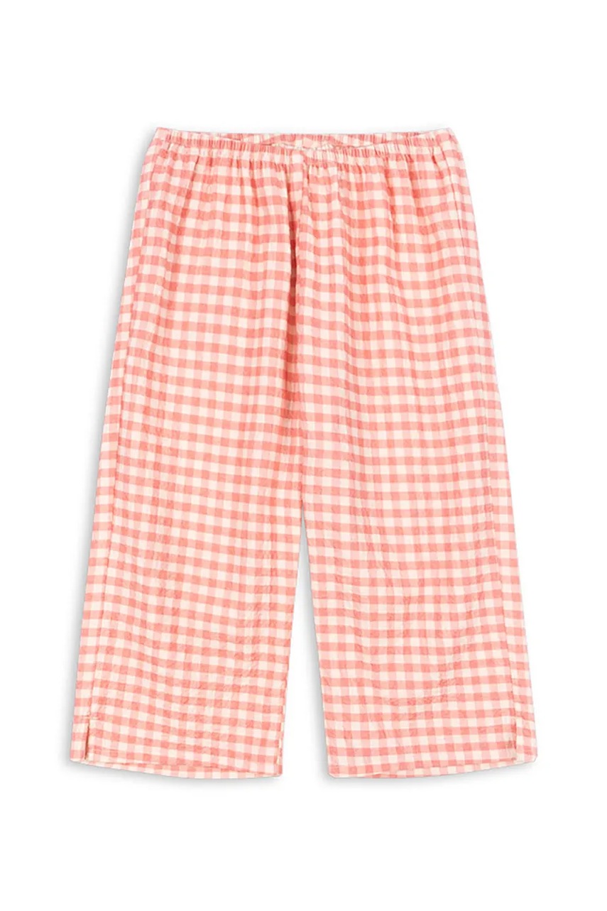 Детские хлопковые брюки Konges Sløjd RHW X KS BELLA PANTS GOTS цвет красный узор Rosie Huntington Whiteley KS103590