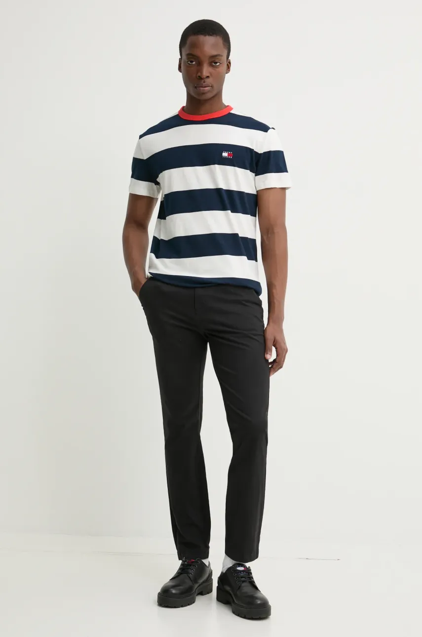 Брюки Tommy Jeans мужские цвет чёрный облегающие DM0DM20282 Брюки Tommy Jeans мужские цвет чёрный облегающие DM0DM20282