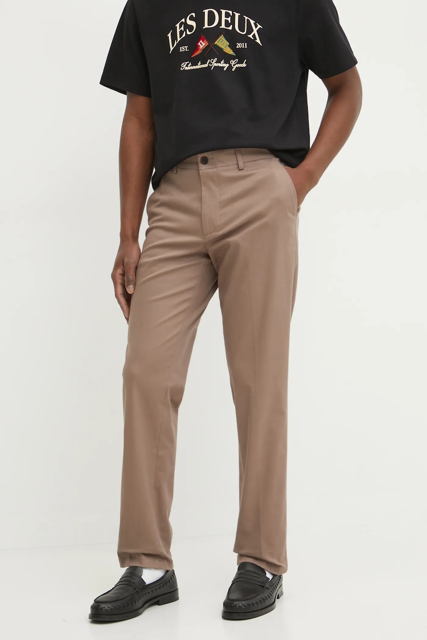 Les Deux pantaloni bărbați, culoarea bej, drept, LDM510141 Les Deux pantaloni bărbați, culoarea bej, drept, LDM510141