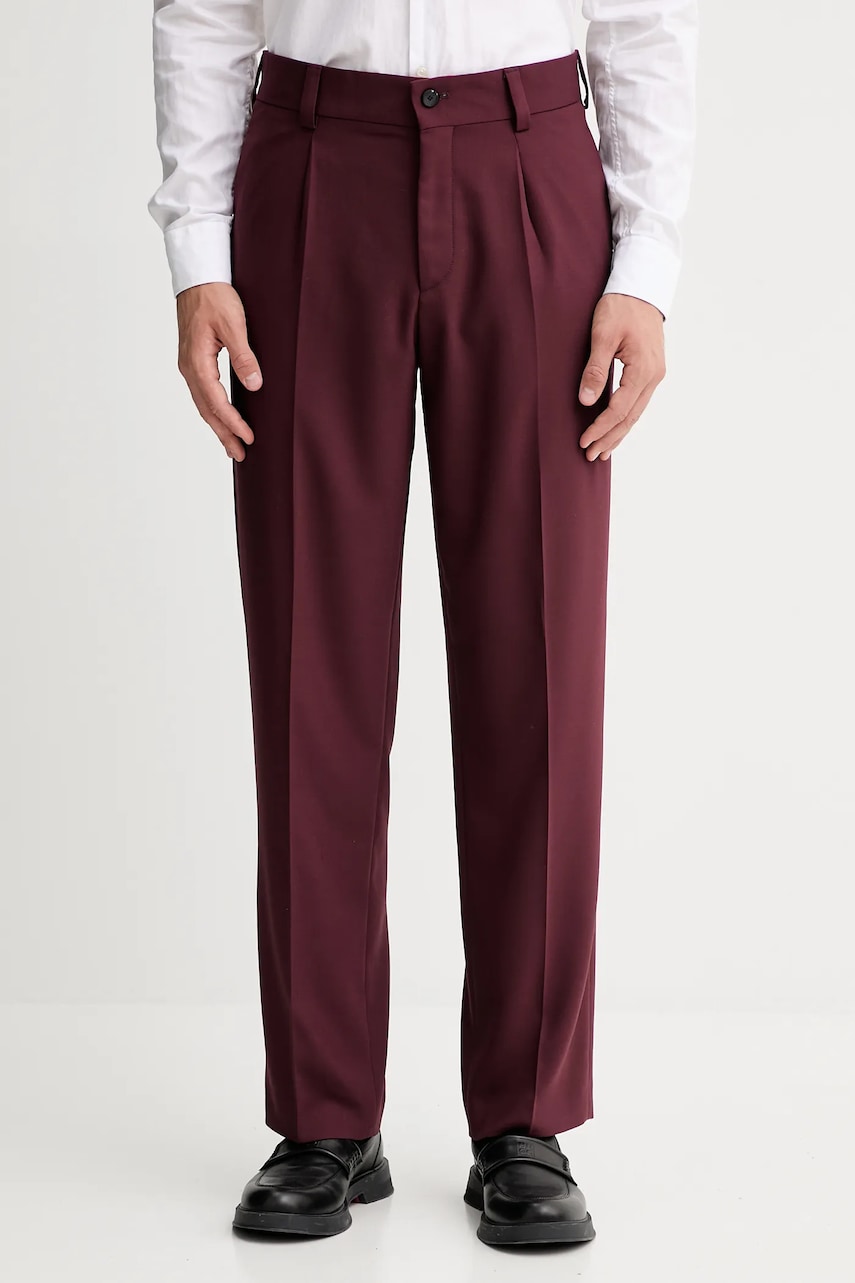 HUGO pantaloni culoarea gri, drept, 50538671