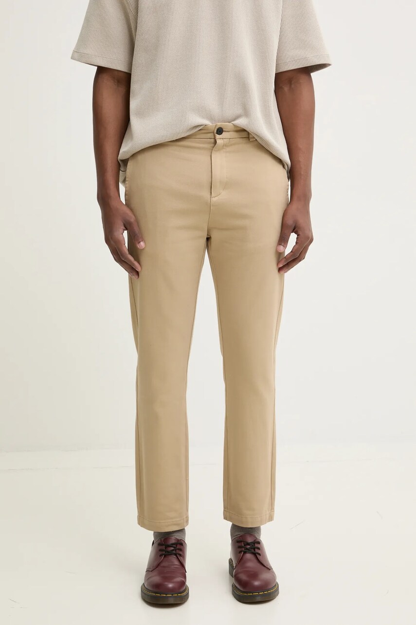 HUGO pantaloni barbati, culoarea verde, drept, 50533851