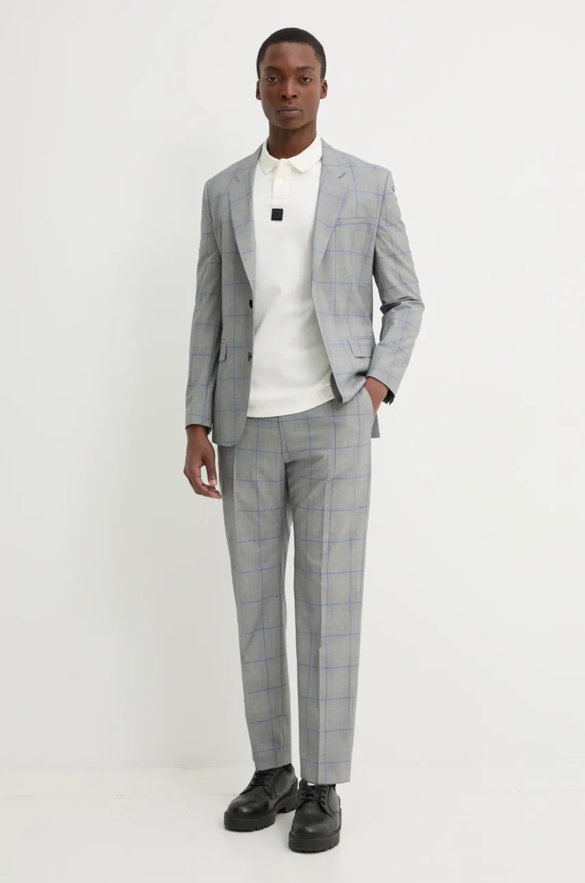 Брюки HUGO мужские цвет серый облегающие 50531957 Брюки HUGO мужские цвет серый облегающие 50531957