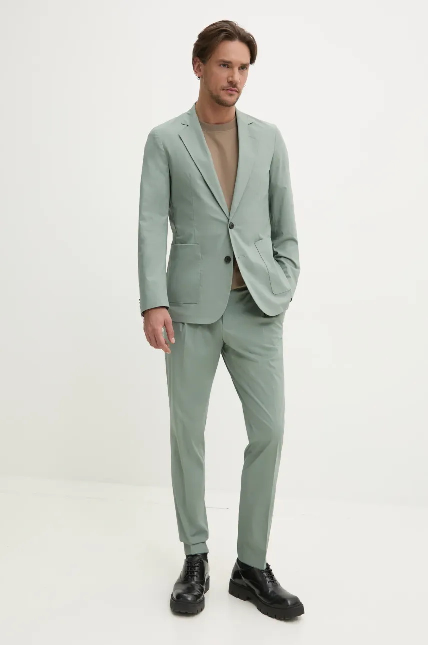 Брюки HUGO мужские цвет зелёный облегающие 50532994 Брюки HUGO мужские цвет зелёный облегающие 50532994