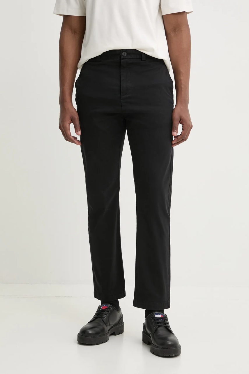 HUGO pantaloni barbati, culoarea negru, drept, 50530886