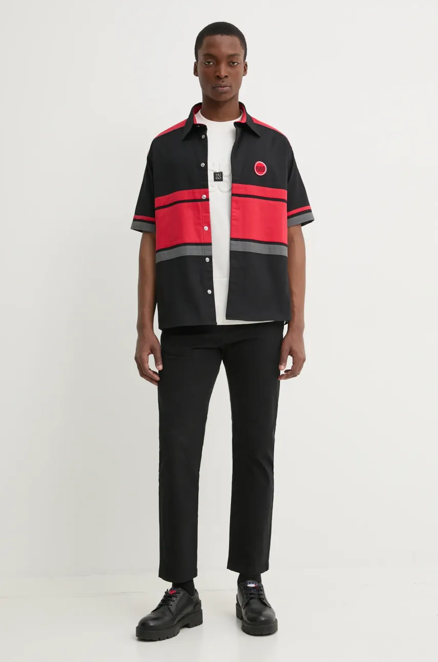 Брюки HUGO мужские цвет чёрный прямые 50530886 Брюки HUGO мужские цвет чёрный прямые 50530886