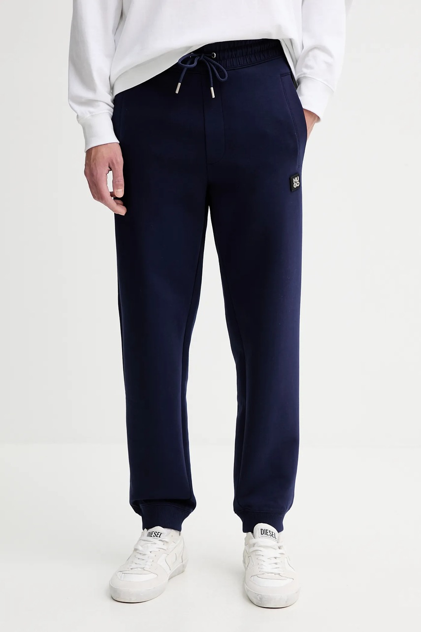 HUGO pantaloni de trening culoarea maro, uni, 50533695