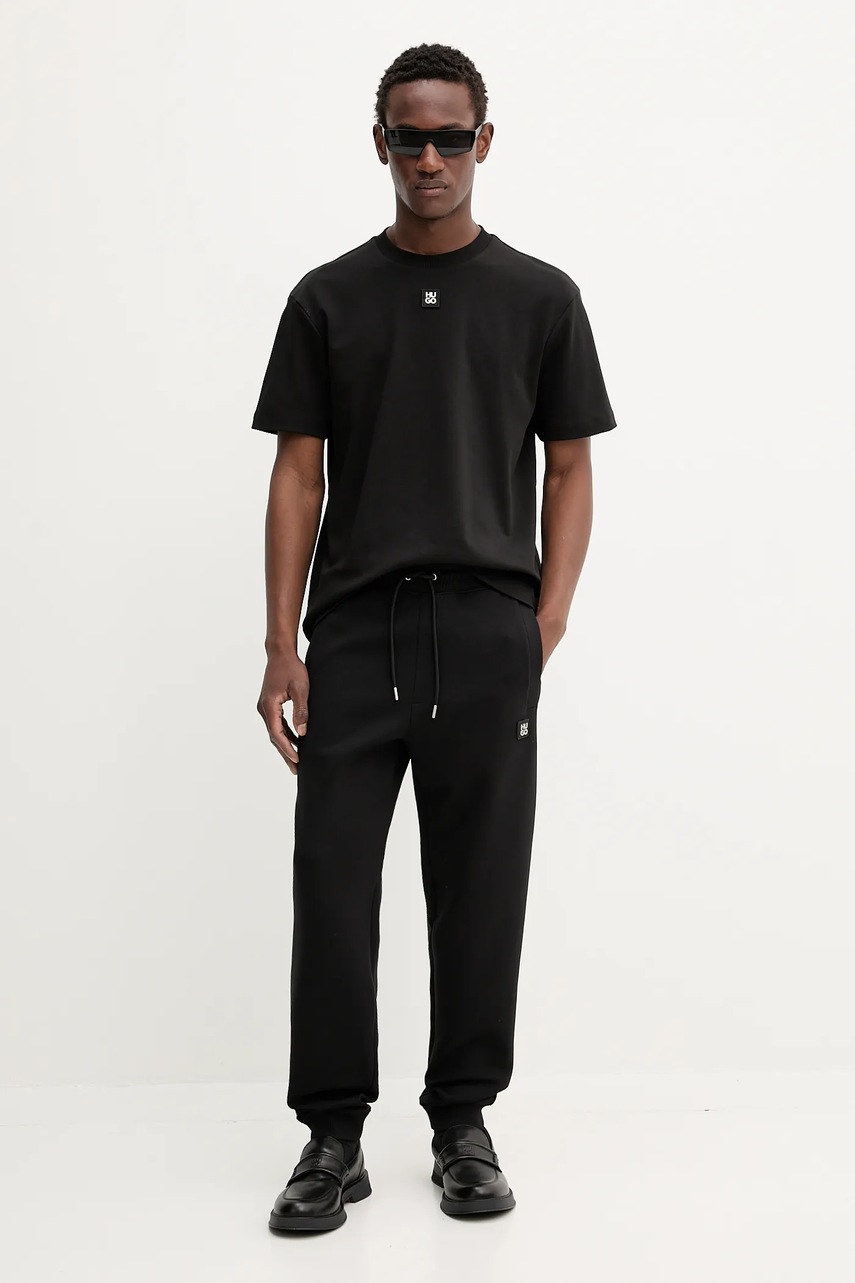 Спортивные штаны HUGO цвет коричневый однотонные 50533695