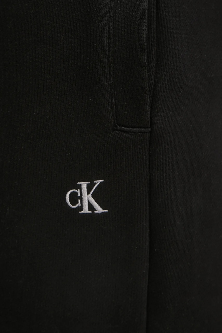 Бавовняні спортивні штани Calvin Klein Jeans колір чорний однотонні J30J326749 