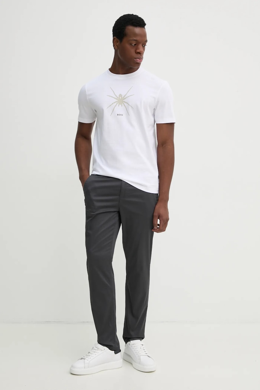 Брюки BOSS Orange мужские цвет серый фасон chinos 50529332 Брюки BOSS Orange мужские цвет серый фасон chinos 50529332