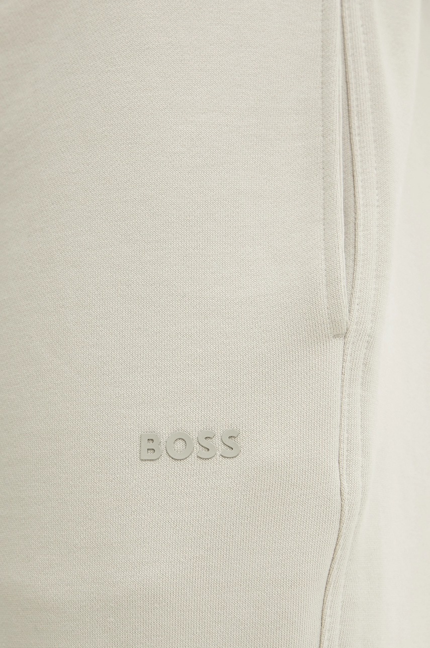 Бавовняні спортивні штани BOSS Orange чоловічі колір бежевий однотонні 50533392 