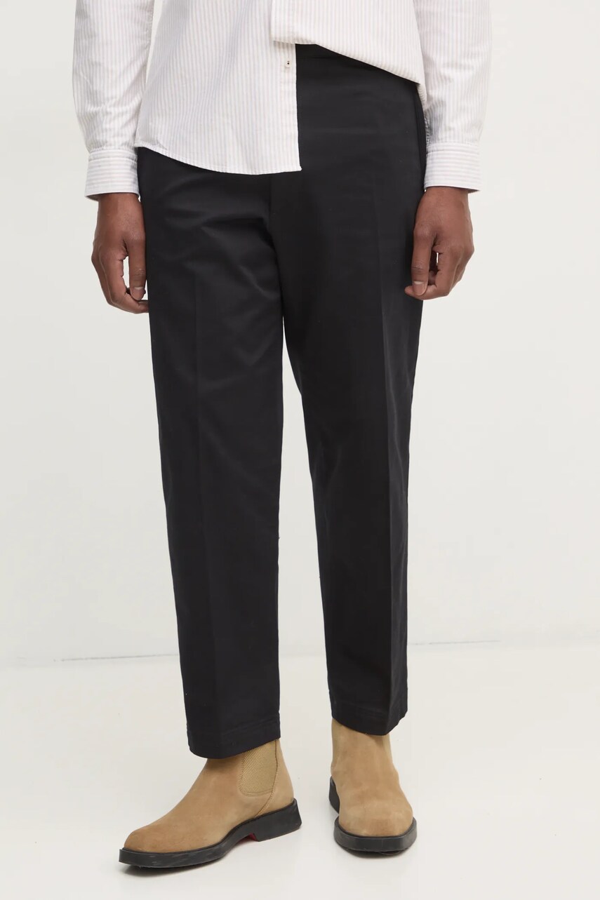 BOSS pantaloni barbati, culoarea negru, drept, 50530860