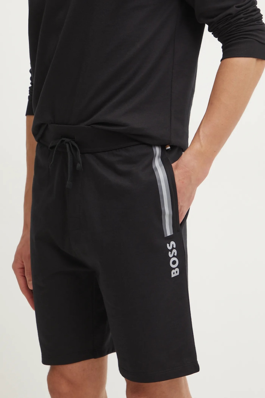 BOSS pantaloni scurți din bumbac culoarea negru, 50535837 BOSS pantaloni scurți din bumbac culoarea negru, 50535837