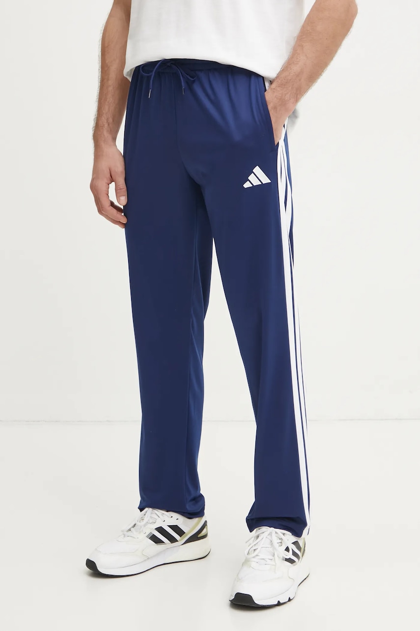 adidas pantaloni de trening M 3S TR OH PT culoarea bleumarin, cu imprimeu, JI8803 adidas pantaloni de trening M 3S TR OH PT culoarea bleumarin, cu imprimeu, JI8803