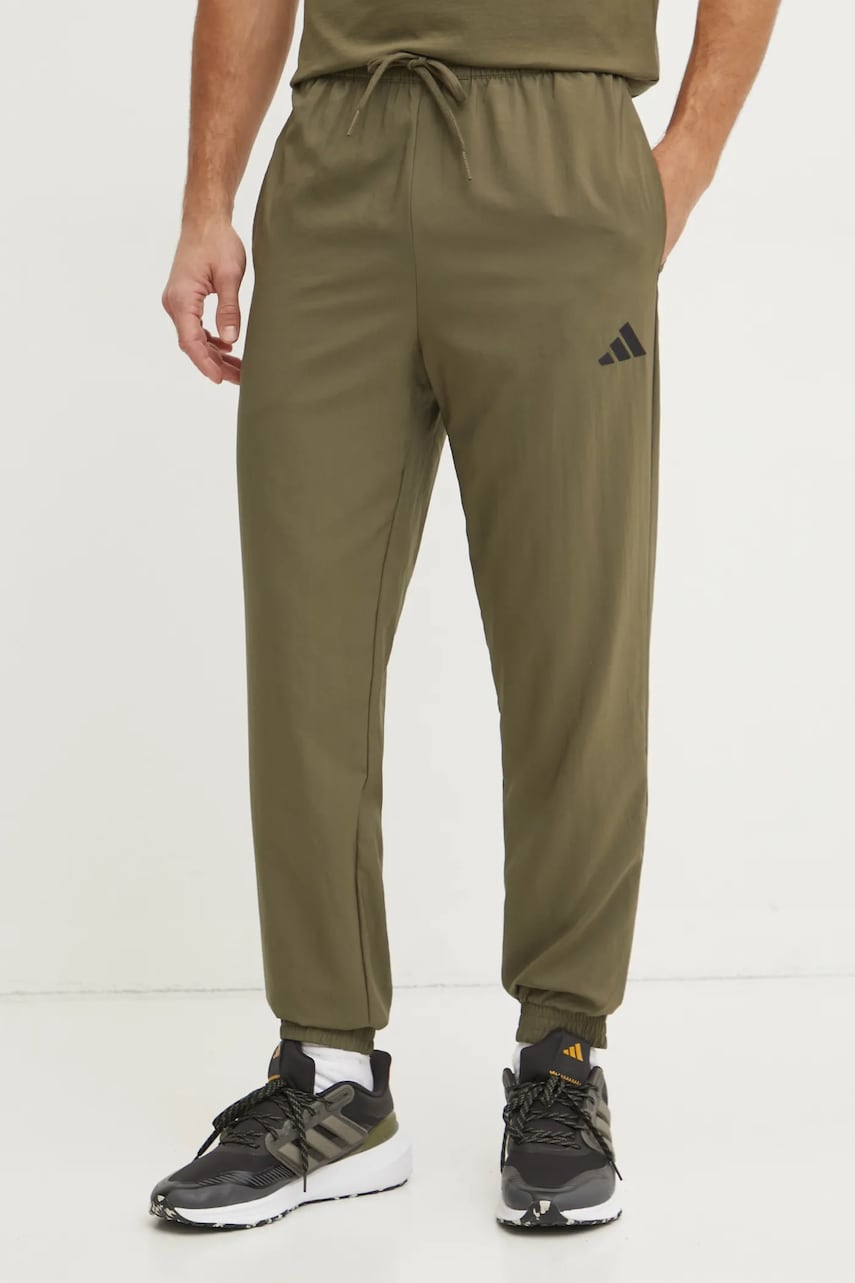 adidas pantaloni de trening M STANFRD E PT culoarea verde, uni, JF1102 adidas pantaloni de trening M STANFRD E PT culoarea verde, uni, JF1102