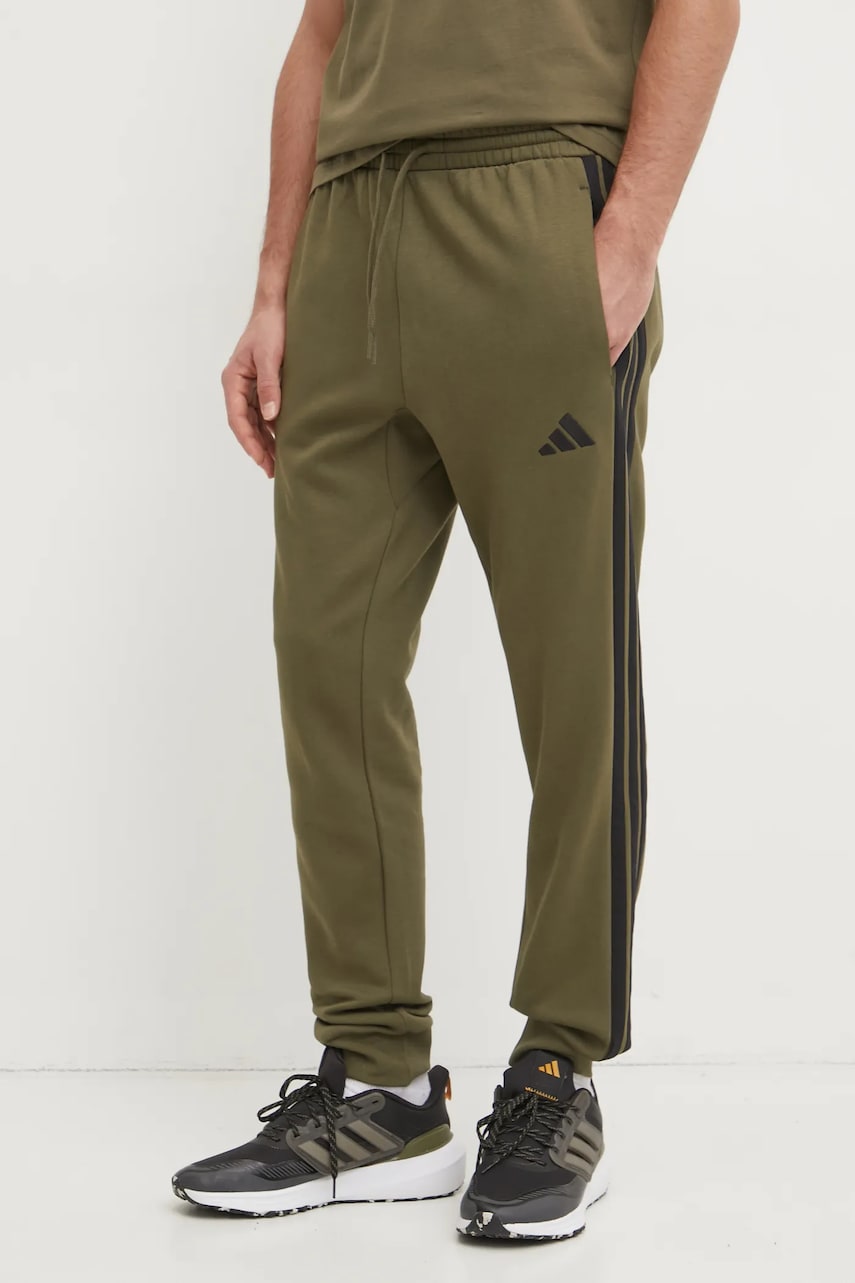 adidas pantaloni de trening Essentials culoarea verde, modelator, JD1857 adidas pantaloni de trening Essentials culoarea verde, modelator, JD1857