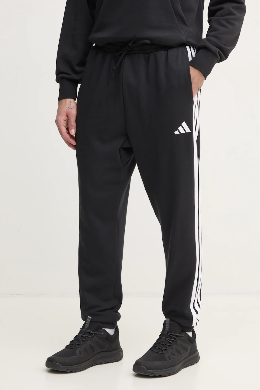adidas pantaloni de trening Essentials culoarea negru, cu imprimeu, JD1881 adidas pantaloni de trening Essentials culoarea negru, cu imprimeu, JD1881