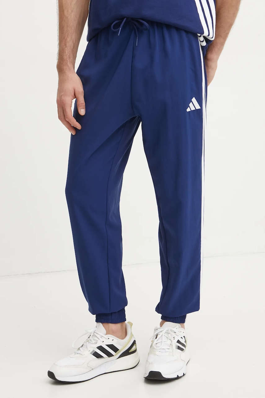 adidas pantaloni Essentials barbati, culoarea albastru marin, modelator, JE6403 adidas pantaloni Essentials barbati, culoarea albastru marin, modelator, JE6403