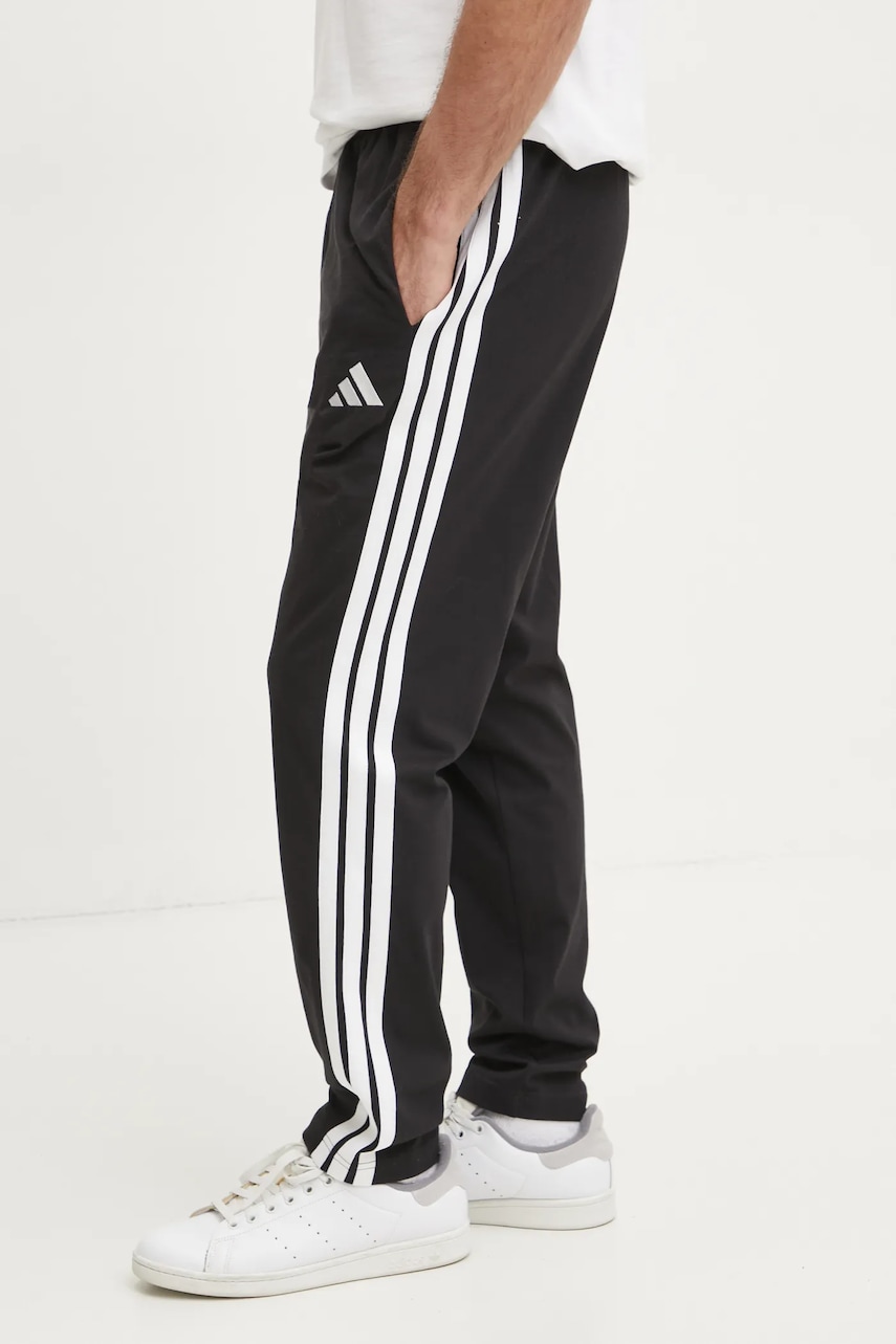 adidas pantaloni de trening Essentials culoarea negru, cu imprimeu, JE6430