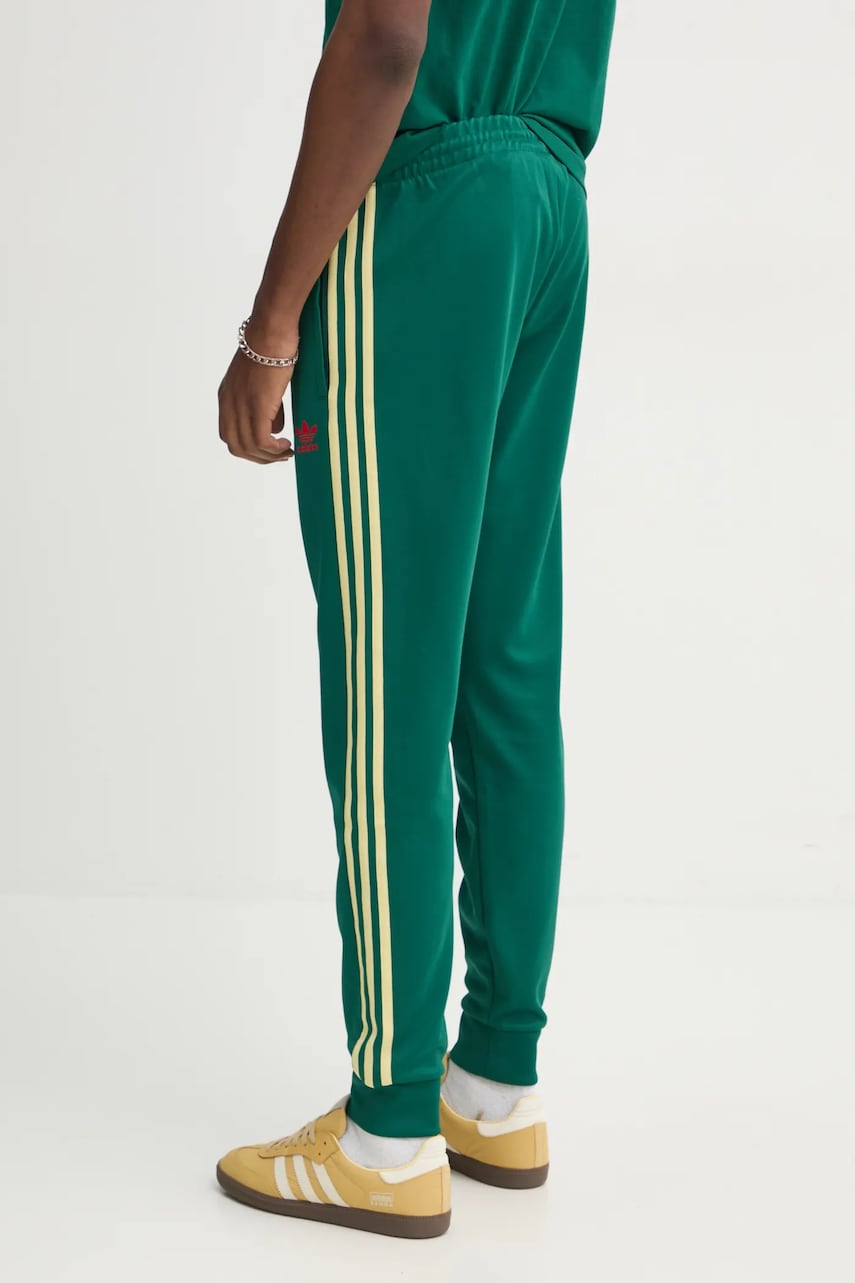 adidas Originals pantaloni de trening SST TP culoarea verde, cu imprimeu, JP1224 adidas Originals pantaloni de trening SST TP culoarea verde, cu imprimeu, JP1224