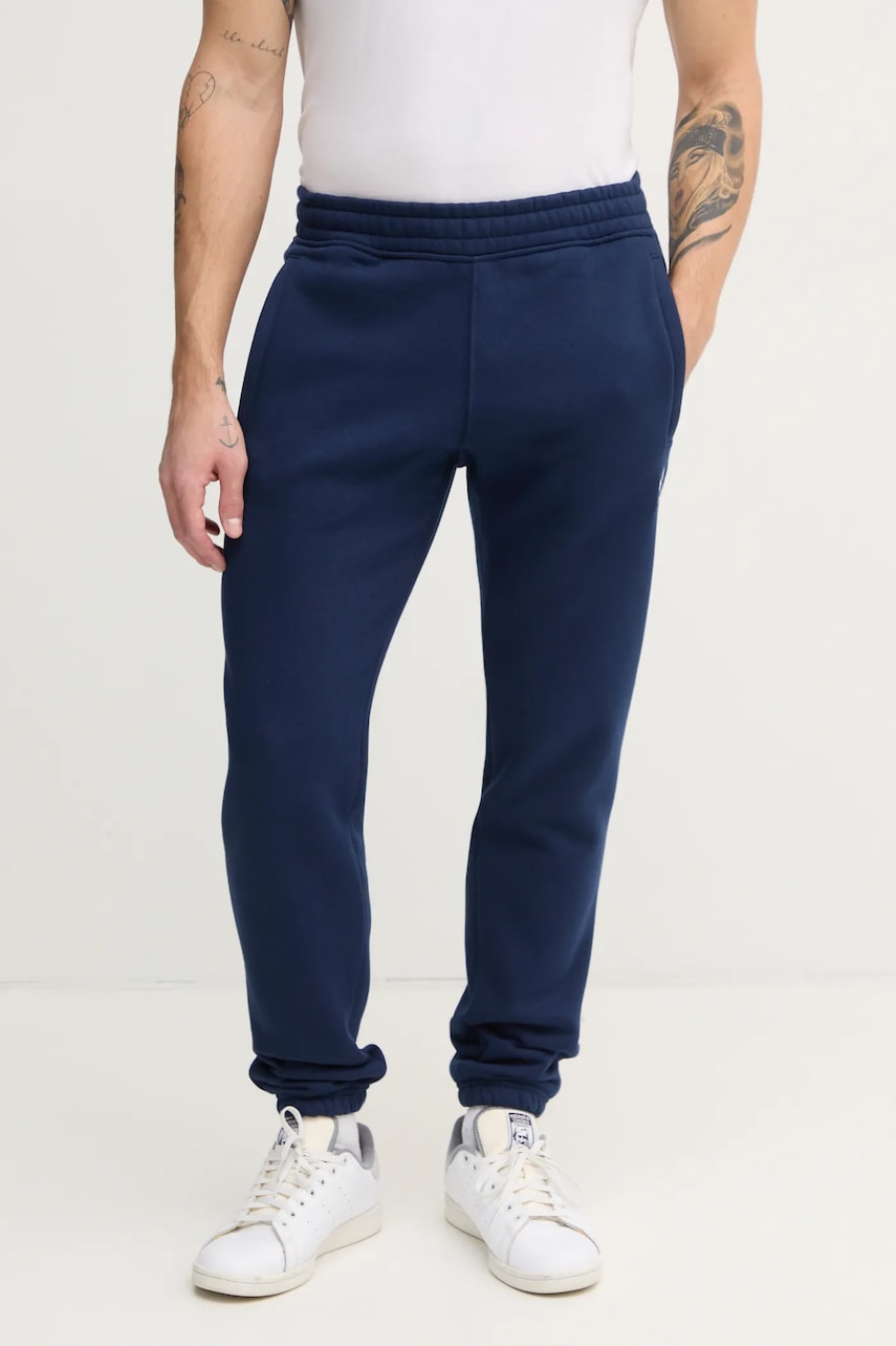 adidas Originals pantaloni de trening Essential culoarea albastru marin, neted, IY7357 adidas Originals pantaloni de trening Essential culoarea albastru marin, neted, IY7357
