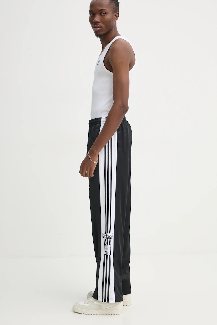 adidas Originals pantaloni de trening Adibreak culoarea negru, cu imprimeu, JD4267 adidas Originals pantaloni de trening Adibreak culoarea negru, cu imprimeu, JD4267