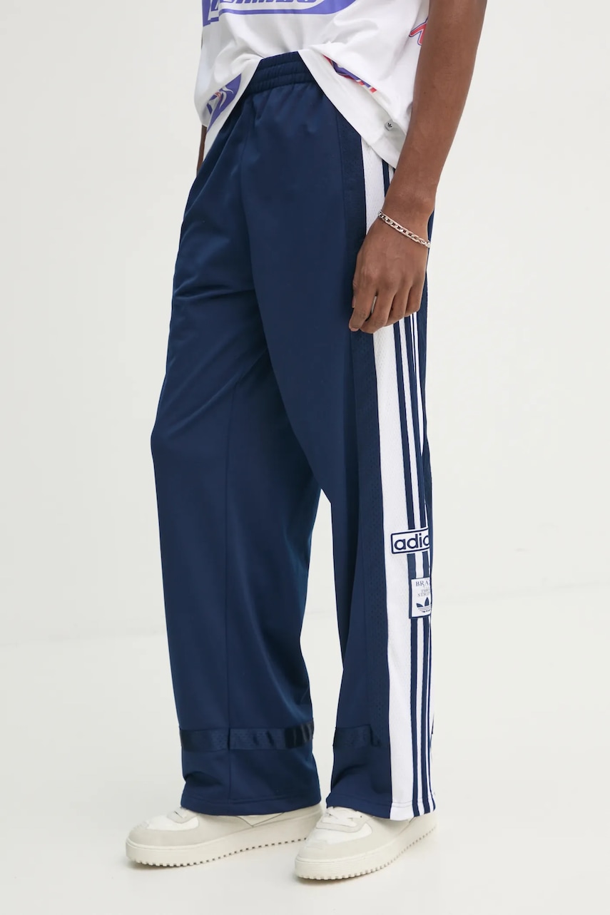 adidas Originals pantaloni de trening Adibreak culoarea albastru marin, cu imprimeu, JD4268 adidas Originals pantaloni de trening Adibreak culoarea albastru marin, cu imprimeu, JD4268